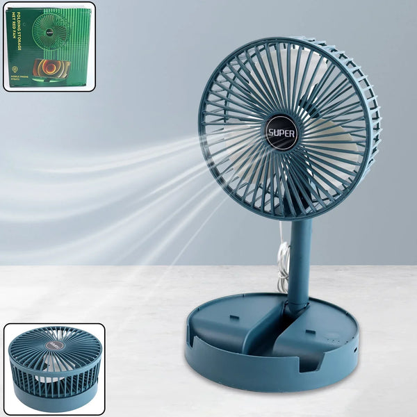 Adjustable Portable Desktop Fan - Telescopic Silent Personal Cooling for Office & Travel (Battery Not Include) - justgrabit.in | Just Grab It