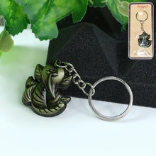 Ganesh Face Antique Black Metal Keychain (1 Pc) - justgrabit.in | Just Grab It