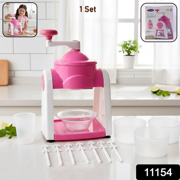 Manual Ice Crusher Machine (1 Set Pink Color) - justgrabit.in | Just Grab It