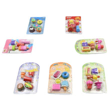 Mix Design Fancy Erasers Set – Colorful & Stylish Erasers for Kids, Birthday Gift & School Prize (1 Set) - justgrabit.in | Just Grab It