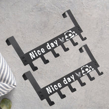 Heavy - Duty Carbon Steel Door Hook Hanger Rack (2 pc / 6 Hook / Black) - justgrabit.in | Just Grab It
