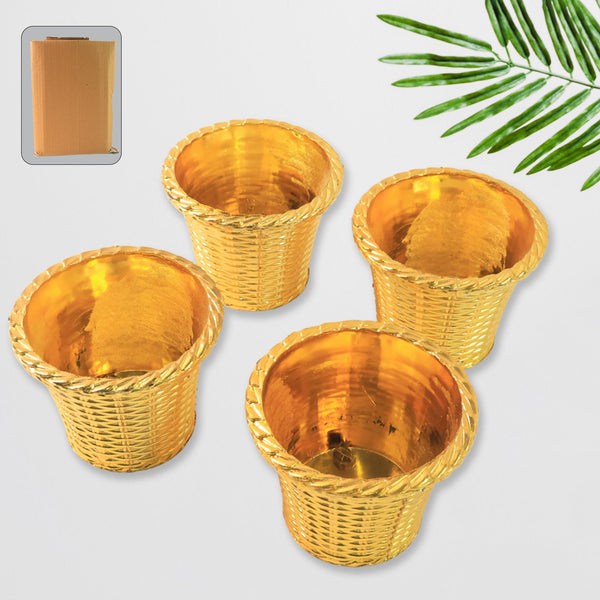 Plastic Flower Valencia (Pot) Home and Outdoor (4 Pc) - justgrabit.in | Just Grab It