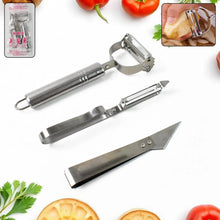3 In 1 Stainless Steel Vegetable and Fruit Peeler Set (3 Pcs Set) - Justgrabit Inc.