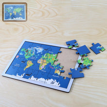 Educational Wooden World Map Puzzle for Kids - (1 Set) - justgrabit.in | Just Grab It