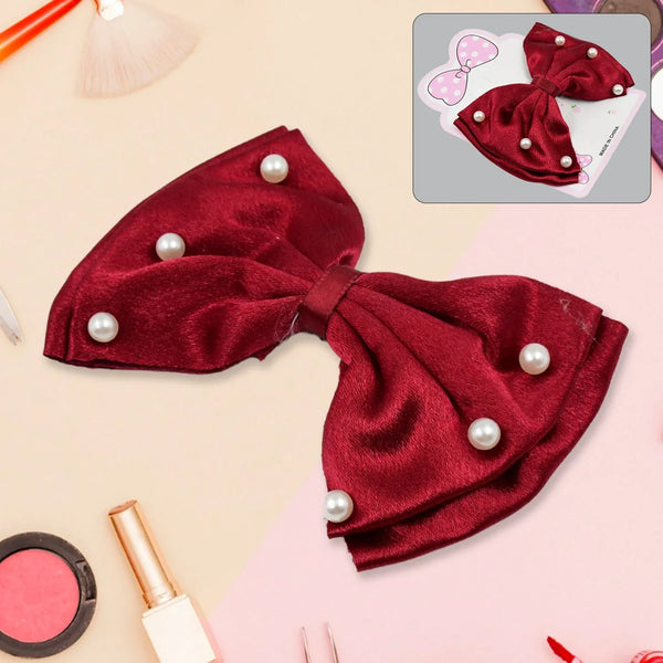 Hair Bow Knot Clip Suitable For Girls (1 Pc / Multicolour), Hair accessories - justgrabit.in | Just Grab It