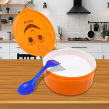 Smily Plastic lunch box, Small Box With 2in1 Spoon pack of 1 - justgrabit.in | Just Grab It