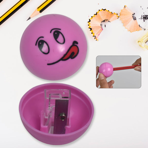 Round Shape Mix Design Pencil Sharpener (1 Pc / Round Shape Mix Design) - justgrabit.in | Just Grab It