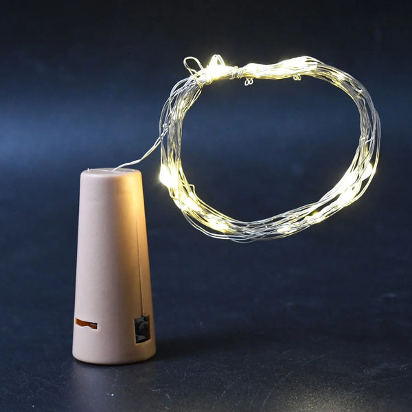Multi LED Wine Bottle Cork / Disco Lights Copper Wire String Lights (1 Pc) - justgrabit.in | Just Grab It