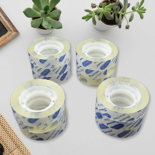 Transparent Tape Refills, Clear Tape, Cello Tape, All - Purpose Transparent Glossy Tape for Office, Home, School - 1.2cm X 30 Meter Per Roll (12 Pc Set) - Justgrabit Inc.