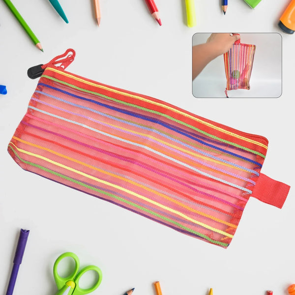 Transparent Zippered Nylon Mesh Multi Purpose Pouch / Purse - justgrabit.in | Just Grab It