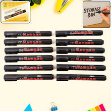 Premium Permanent Black Marker Pen Set (12 Pcs Set) - justgrabit.in | Just Grab It