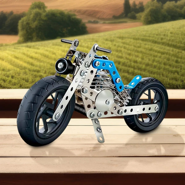 Metal Bike Creative Mechanical Construction Engineering Kit 140 Part of Bike Tool / 1 Set 】 - justgrabit.in | Just Grab It