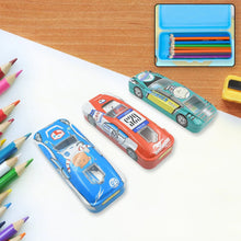 Car - Shaped Metal Compass Box (1 Pc): Pencil Case for Kids, Stationery - Justgrabit Inc.