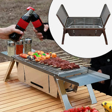 Portable BBQ / Barbecue Grill Stainless Steel Folding Charcoal Grill (1 Set / Net Weight : 2207 GM) - justgrabit.in | Just Grab It