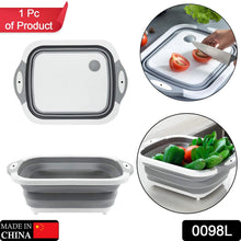 COLLAPSIBLE CUTTING BOARD WITH DISH TUB BASKET For Kitchen Use ( 1 Pcs ) - justgrabit.in | Just Grab It