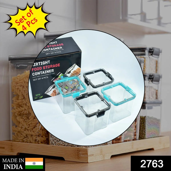 4Pc Square Container 700Ml Used For Storing Types Of Food Stuffs And Items. - Justgrabit Inc.