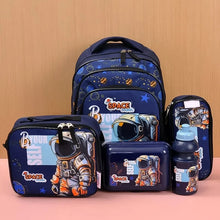 5 in 1 School Bag Includes lunch bag, 14 inch School Bags, water bottle & pencil case in box packing (1 Set / Mix Color)) - justgrabit.in | Just Grab It