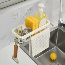 Multipurpose Platic Hanging Drain Rack Retractable Sponge Storage Hanging Rack With Adhesive Hook for Kitchen and Bathroom Dishcloth Holders Basket Drying Tray Organizer - Justgrabit Inc.