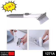 2 - in - 1 Dishwashing Brush, Long Handle Wash Pot Brush Washing Dish - Justgrabit Inc.