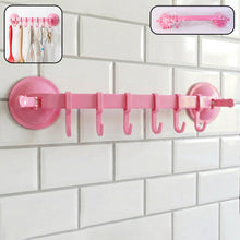Multipurpose Wall - Mounted Plastic Hanging Rack (6 Hook, 1 Pc) - justgrabit.in | Just Grab It