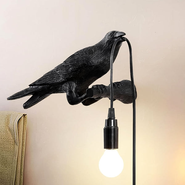 Crow Birds Table Lamps with Vintage Edison Bulb, Bird lamp (1 Set) - justgrabit.in | Just Grab It