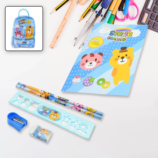 Stationery Kit for Kids - Stationery Set (6 Pcs Set / Mix Design) - Justgrabit Inc.