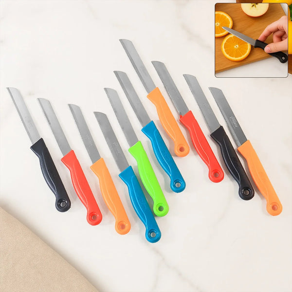 Supermom Stainless Steel Kitchen Laser Knife (10 Pc / Set) - justgrabit.in | Just Grab It