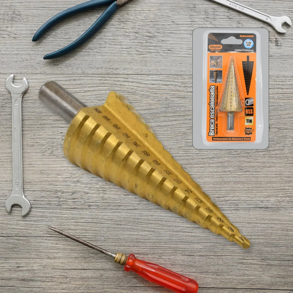 Step Drill Bit For Metal, High - Speed Steel Step Drill Bit (1 Pc / 4 - 32 MM) - justgrabit.in | Just Grab It