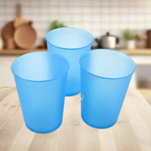 Reusable Plastic Drinking Tumblers - 4 - Piece Transparent Water Cup Set for Kitchen & Dining - Justgrabit Inc.