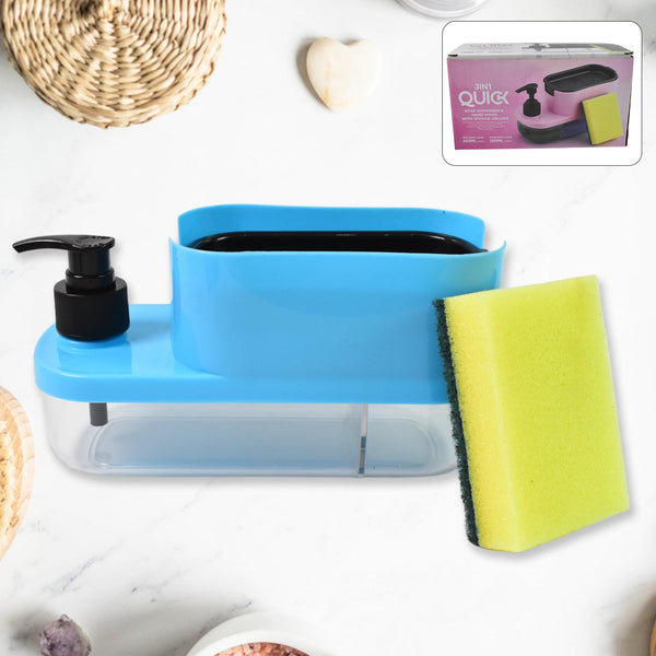 3 in 1 Dishwashing and Handwash Liquid Soap Dispenser (3 in 1 Dispenser) - justgrabit.in | Just Grab It