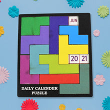 Wooden Daily Calendar Puzzle (Multicolor / 1 Set) - justgrabit.in | Just Grab It