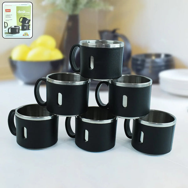 Apex Stainless Steel Desk Mug (6 Pc) - Justgrabit Inc.
