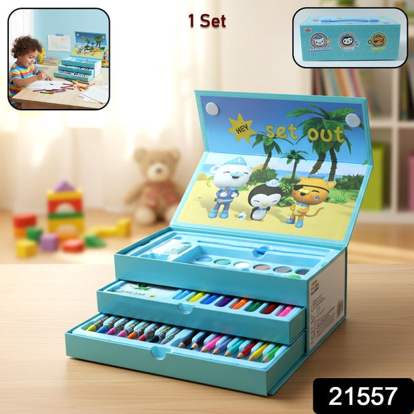 Drawing Kit Box for Kids with Colors & Tools (1 Pc) - justgrabit.in | Just Grab It