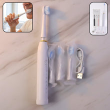 Rechargeable Electric Toothbrush White Color With 3 Extra head (1 Pc/ mix Color) - justgrabit.in | Just Grab It