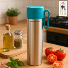 Supermom Stainless Steel Fresh Oil Pourer Bottle with Flip Lid and Handle Approx 1000ML (1 Pc) - justgrabit.in | Just Grab It