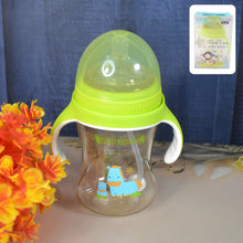 Plastic Baby Feeding Bottle with Handles Straw (300 ML / 1 Pc) - justgrabit.in | Just Grab It