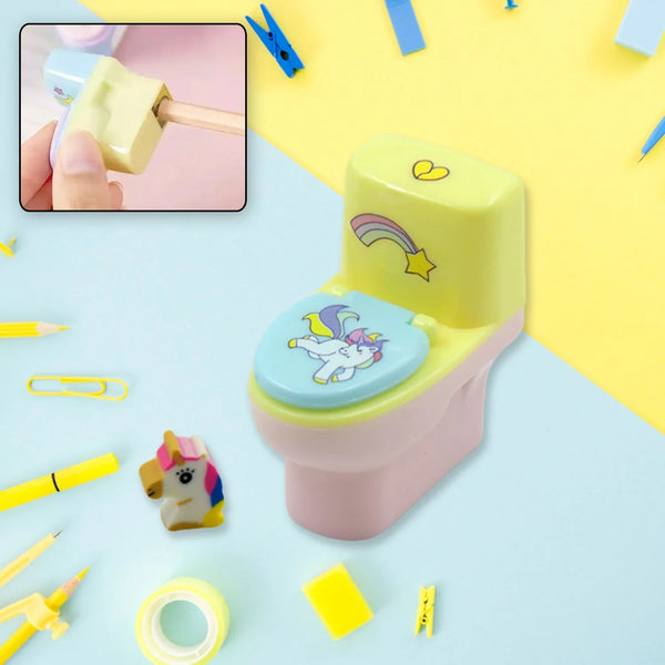 Fun & Functional! Toilet Sharpener with Eraser (2 Pc Set) - Justgrabit Inc.