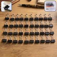 Heavy - Duty Black Binder Clips Set (19 mm, 40 Pc) - justgrabit.in | Just Grab It