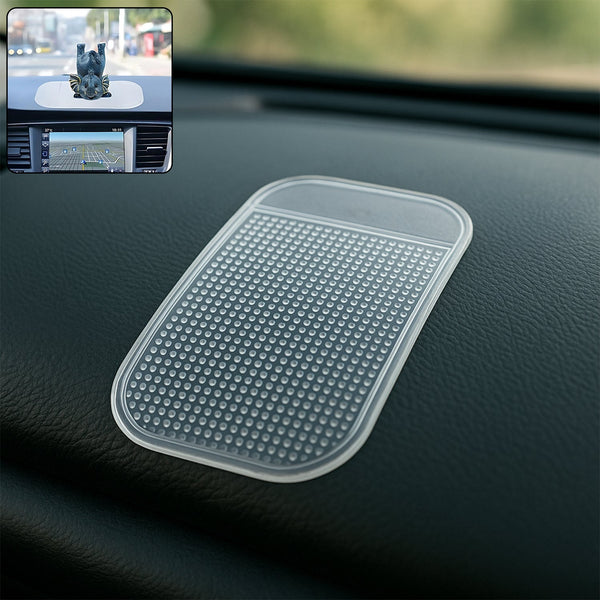 Large Transparent Anti - Slip Dashboard Mat for Car (1 Pc) - justgrabit.in | Just Grab It