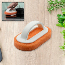 Sponge Kitchen Pot Brush With Handle Reusable And Washable Eraser Cleaner Removal Tool Sink Pot Dish Scrubber Bathroom Decontamination Cleaning Brush Glass Stove Top Cleaners Daily (1 Pc) - Justgrabit Inc.