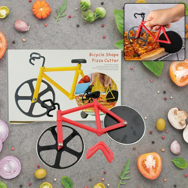 Bicycle Pizza Cutter (1 Pc): Stainless Steel, Unbreakable Handle - Justgrabit Inc.