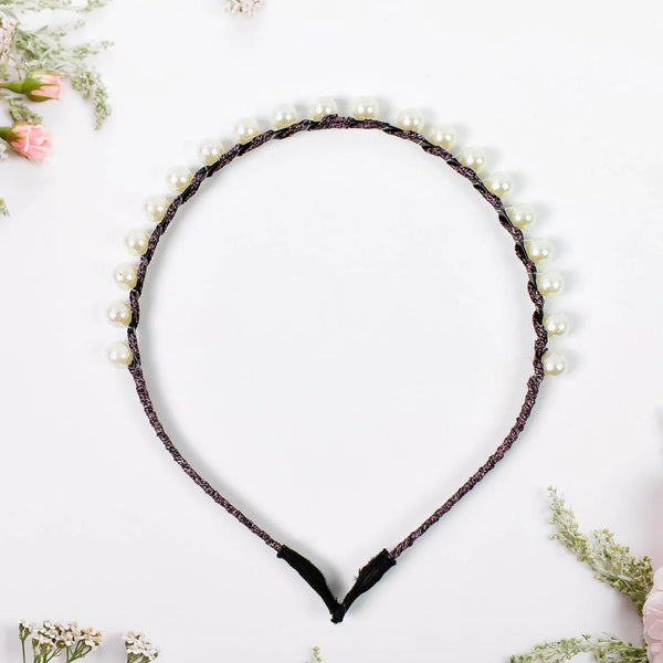 Hairband Pearls Fancy Party Hairband (1 Pc / Mix Design), Hair accessories - justgrabit.in | Just Grab It