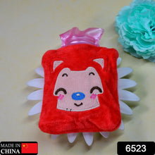 Pink Cat small Hot Water Bag with Cover for Pain Relief, Neck, Shoulder Pain and Hand, Feet Warmer, Menstrual Cramps. - Justgrabit Inc.