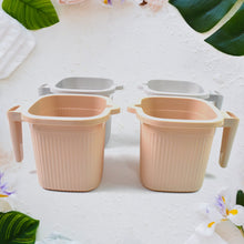 Plastic Square Bath Water Mug (4 Pc / 1000 ML / Mix Color) - justgrabit.in | Just Grab It