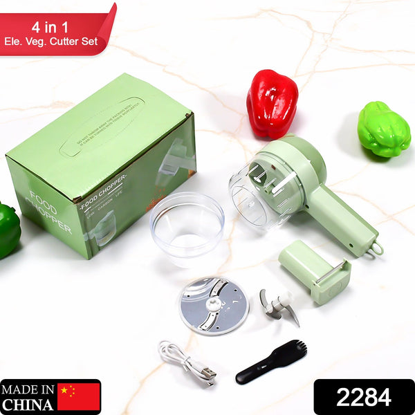 4 in 1 Handheld Electric Vegetable Cutter Set - justgrabit.in | Just Grab It