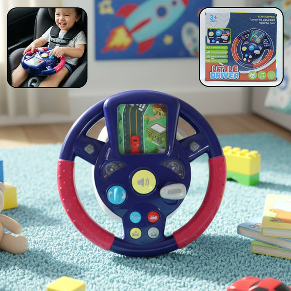 Musical Steering Wheel Driving Toy (1 Pc) - justgrabit.in | Just Grab It