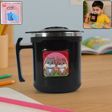 1 Pc Apex Cat Mug – 250 ml Stainless Steel Insulated Inner with Cute Cat Print - justgrabit.in | Just Grab It