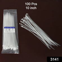 10Inch Nylon Self Locking Cable Ties, Heavy Duty Strong Zip Wire Tie. Pack of 100 - Black - Justgrabit Inc.