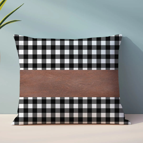 Pillow Covers, Leather & Cotton Cushion Covers (19 × 12 Inch / 1 Pair / 2 Pc) - justgrabit.in | Just Grab It