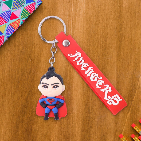 Cute Cartoon Silicone 3D Key Chain with Metal Hook & Strap (Pack of 1) - justgrabit.in | Just Grab It